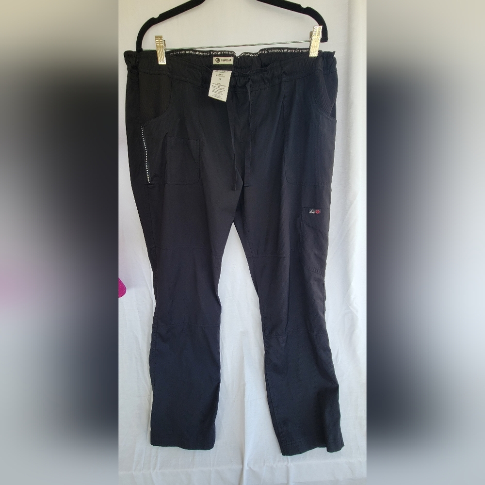 Koi Lite X-Large Slim Fit Black Stripped Cargo Pant With Iridescent Stone Accent